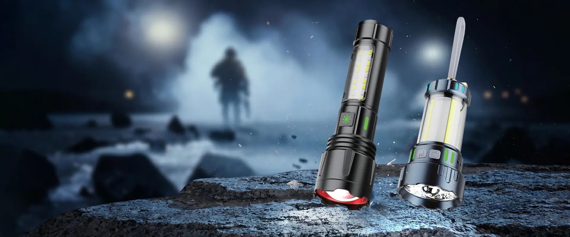 Linterna LED táctica Forest Tiger: recargable de alto lumen para uso intensivo