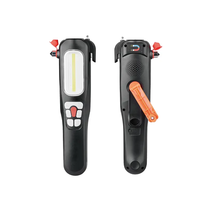 Luz de trabajo de emergencia multifuncional para automóvil 7 en 1 con martillo de escape