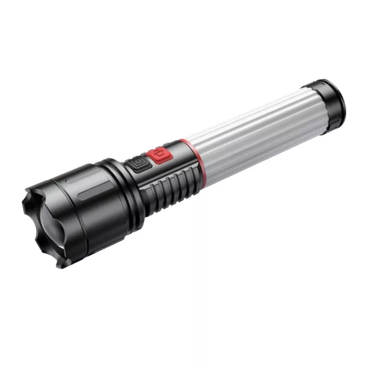 Linterna LED portátil con luz de advertencia roja y azul