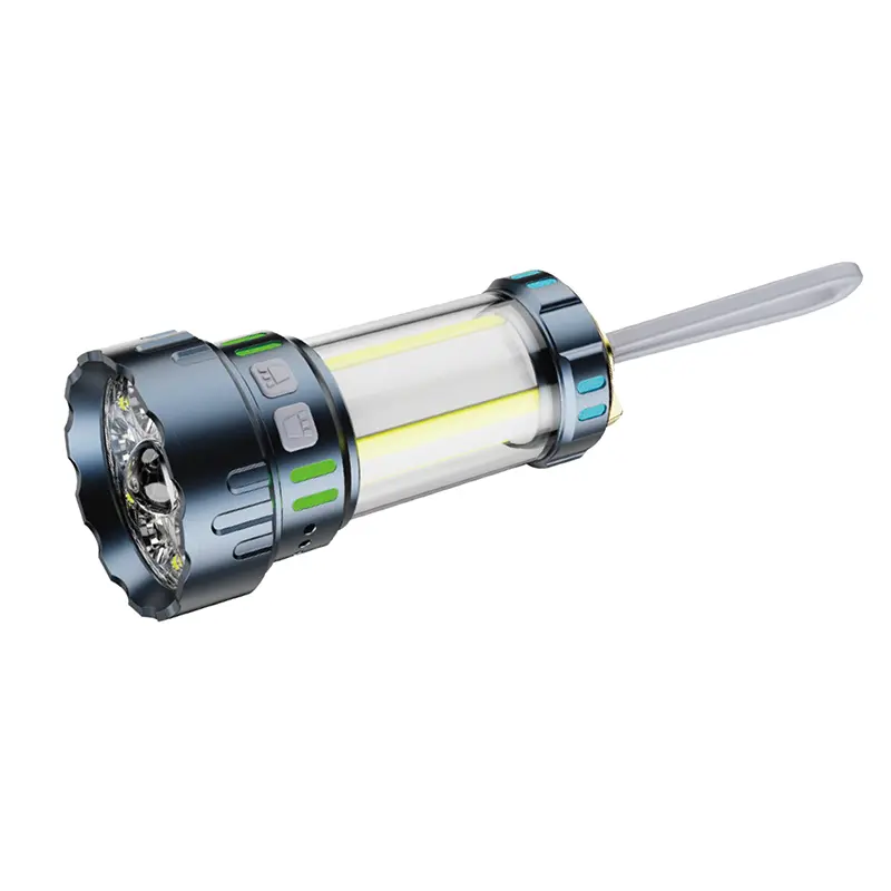 Linterna multifuncional recargable con salida USB